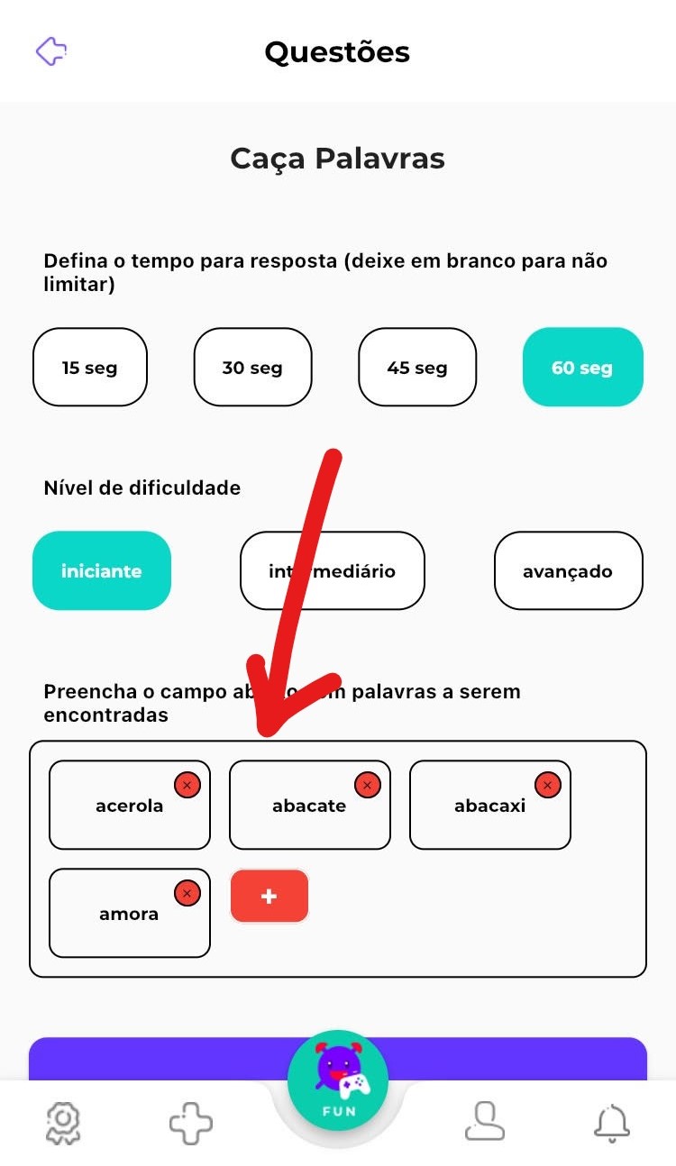 Como criar um Caça-palavras no desafio? – Wakke